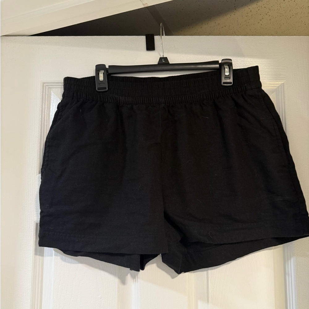 Old Navy Black Linen Shorts